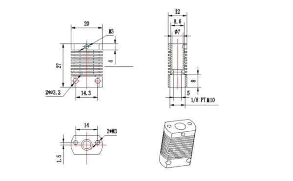 Ender 3 hotend kit (Replacement) - Image 2